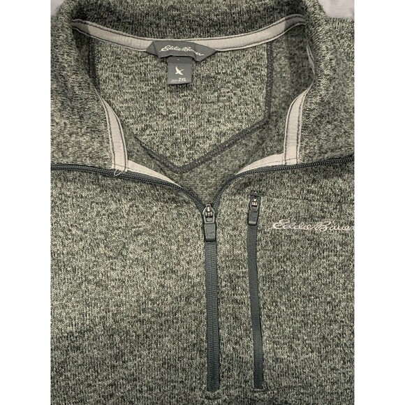 Eddie Bauer Men Grey Radiator Fleece Pullover Thick‎ Sweater 1/2 1/4 Zip 2XL XXL - Picture 7 of 7
